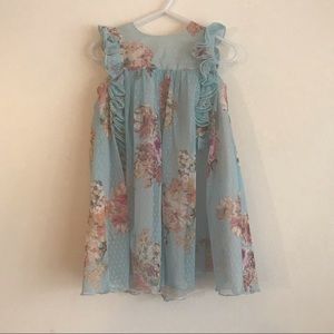 Bonnie Jean blue floral dress
